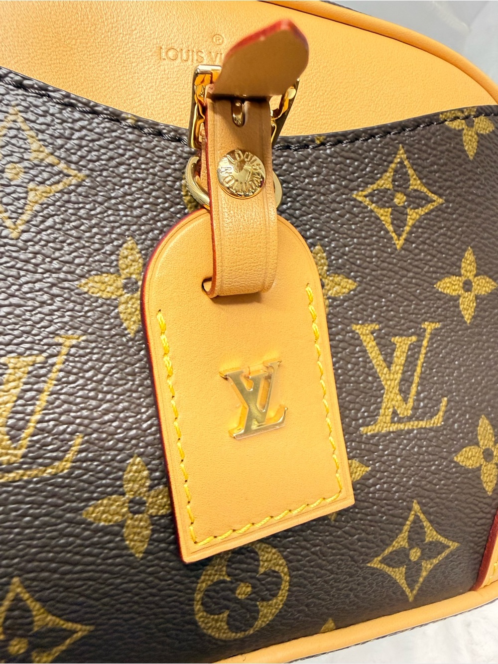 LOUIS VUITTON-Deauville Mini w/ Detachable Strap Monogram Canvas-Microchip EO:16 - Picture 4 of 16